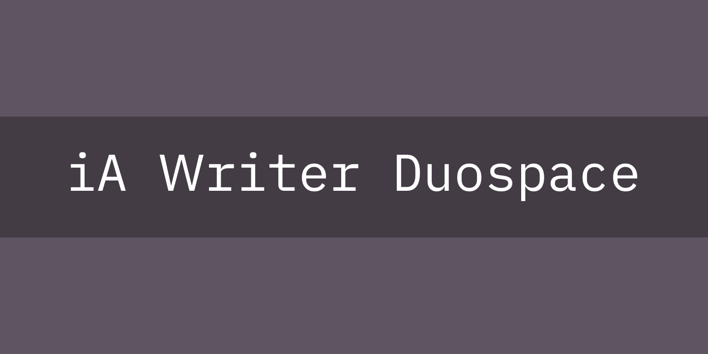 Przykładowa czcionka iA Writer Duospace #1